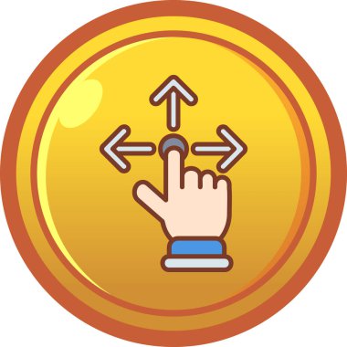 parmak dokunuşu simgesi - taslak biçimi