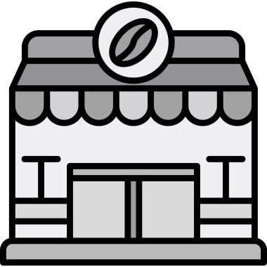 Bina. Web simgesi basit illüstrasyon