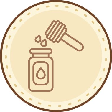 Bir şişe simgesinin vektör illüstrasyonu