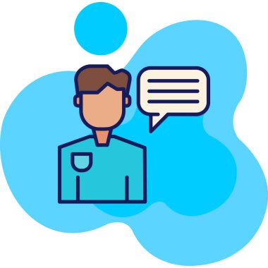 Çağrı merkezi operatör simgesi - taslak biçimi