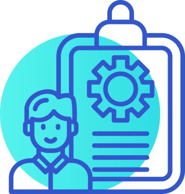 İşle ilgili bir fikir. Basit illüstrasyon