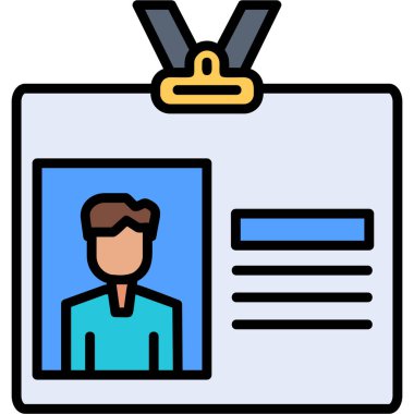 kimlik kartı vektör simgesi