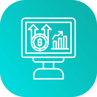 Grafik simgesi olan izleyicinin vektör illüstrasyonu