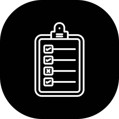 Kontrol listesi simgesi vektör illüstrasyonu