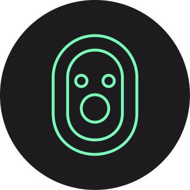 Bir maske simgesinin vektör illüstrasyonu