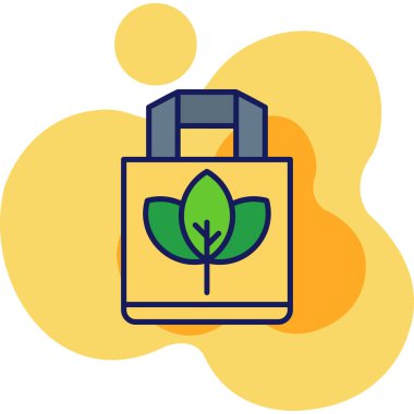 Yaprak eko doğa simgesi - özet biçimi