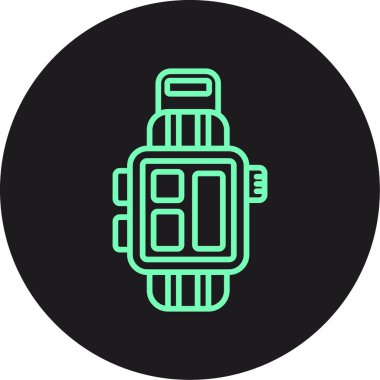 smartwatch simgesi, basit vektör illüstrasyonu