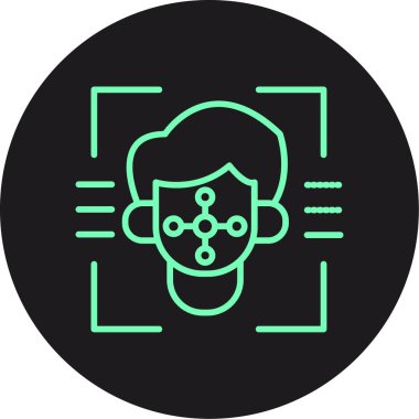 güzel baş kabartma vektör simgesi