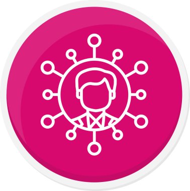 Bir insanın modern simgesinin vektör çizimi