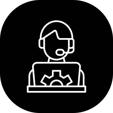 Müşteri servisi. basit vektör