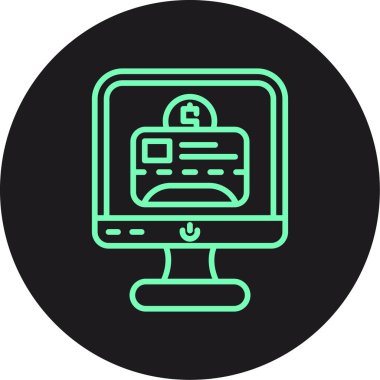 eşsiz veri depolama vektör çizgisi simgesi