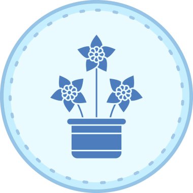 Bitki. Web simgesi basit illüstrasyon