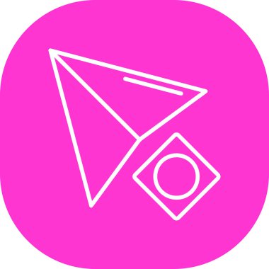 Bir pusula simgesinin vektör illüstrasyonu