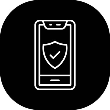 Modern b 'nin vektör çizimi güvenlik simgesinden yoksundur