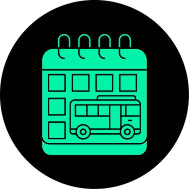 Kişisel ve ticari kullanım için otobüs durağı vektör simgesi simgesi çizimi..