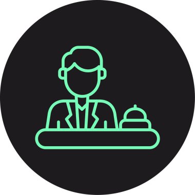 İş adamı simgesi vektör illüstrasyonu