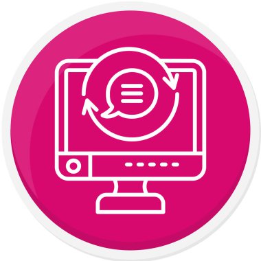 Veri merkezi. Web simgesi basit illüstrasyon