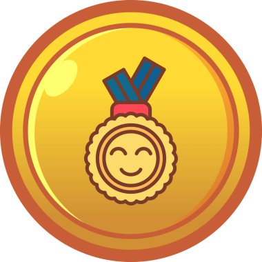 Beyaz arka planda altın madalya.