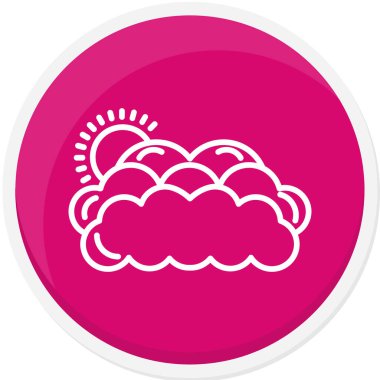 Soyut arkaplanda bulut simgesi izole edildi