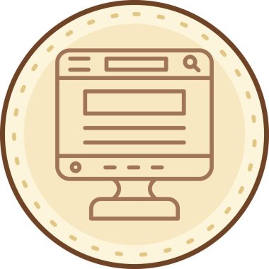 Tarayıcı. Web simgesi basit illüstrasyon