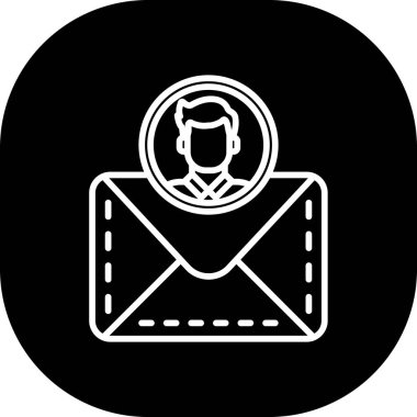 e-posta glif renk simgesi