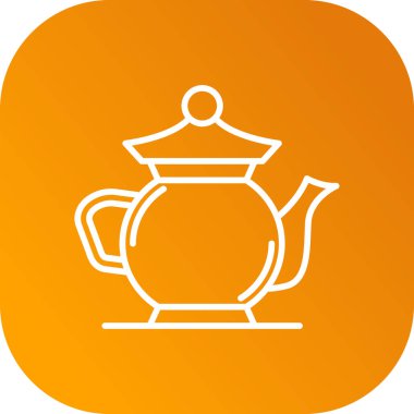 çaydanlık simgesi vektör illüstrasyonu