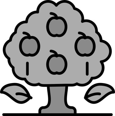 Ağaç. Web simgesi basit illüstrasyon