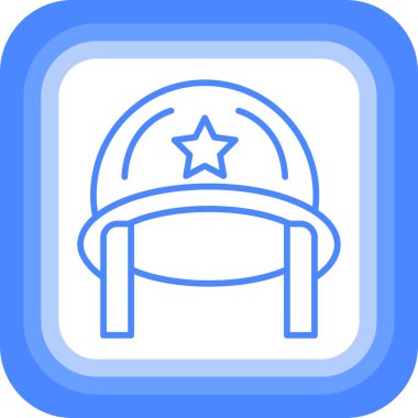 Yüzbaşı. Web simgesi basit illüstrasyon