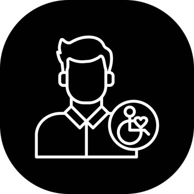 Etkisiz simge, vektör illüstrasyonu basit tasarım