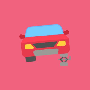 Araba simge, düz tasarım
