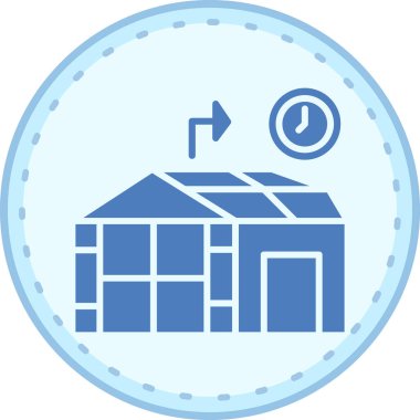 Bir ev simgesinin vektör illüstrasyonu