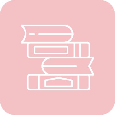 Kitaplar. Web simgesi basit illüstrasyon