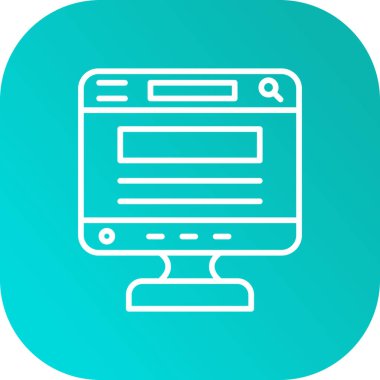 Web tarayıcı simgesi vektör illüstrasyonu