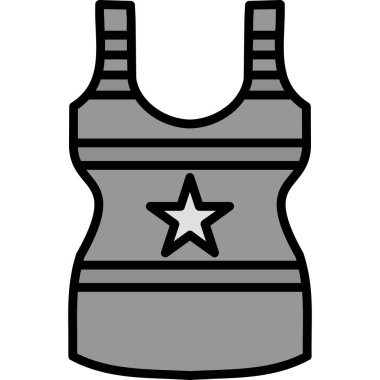 yemek önlüğü simgesi, vektör illüstrasyonu