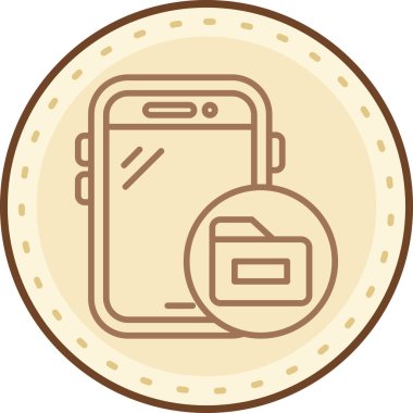 Taşınabilir cüzdan simgesinin vektör illüstrasyonu