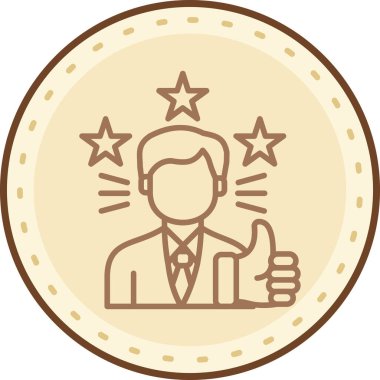 Moda stili izole edilmiş arkaplanda müşteri derecelendirme simgesi