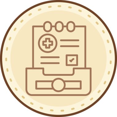 tıbbi sigorta simge vektör çizim