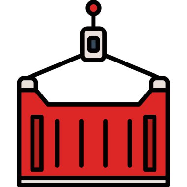 kutu teslim lojistik simgesi - taslak biçimi