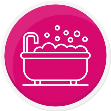 Küvet simgesi, vektör illüstrasyonu