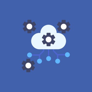 bulut teknolojisi simgesi, vektör illüstrasyonu