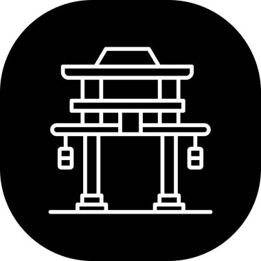 Modern yapı simgesinin vektör illüstrasyonu