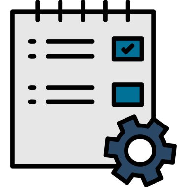 Kontrol listesi. Web simgesi basit illüstrasyon