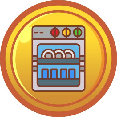 para güvenli simgesi, çizgi film tarzı