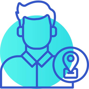 Bir harita simgesinin vektör illüstrasyonu