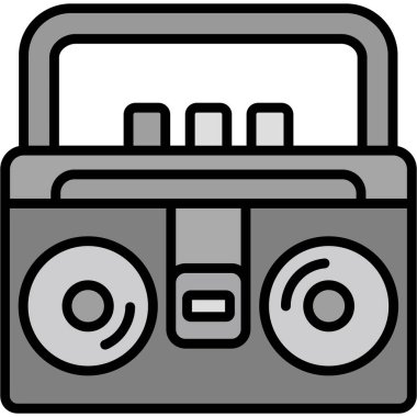 radyo oynatıcı vektör simgesi