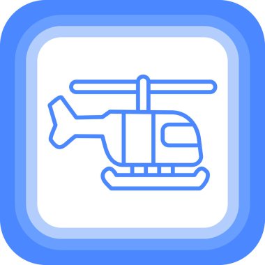 Helikopter. Web simgesi basit illüstrasyon