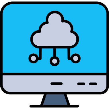 Bulut sunucu simgesi - taslak biçimi