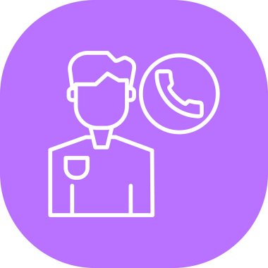 Çağrı merkezi. Web simgesi basit illüstrasyon