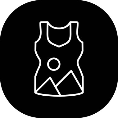 Tişört simgesi, vektör illüstrasyonu basit tasarım