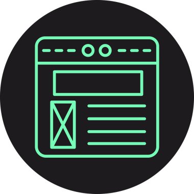 Web tarayıcı simgesi, basit tasarım biçimi